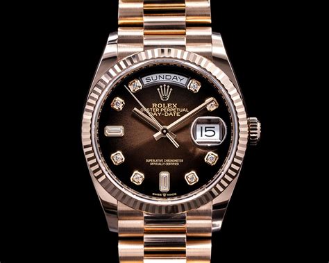 rolex presidential brown dial|rolex brown ombre dial.